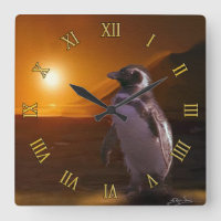 Adelie Penguin & Antarctic Sunset