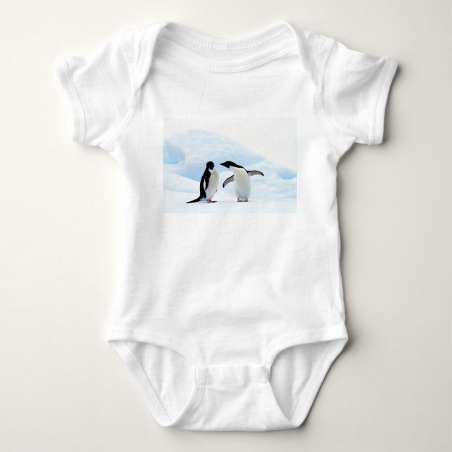 Adelie Penguins Baby Bodysuit (Front)