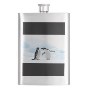 Adelie Penguins Hip Flask
