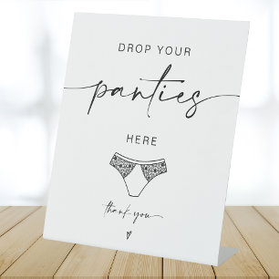 ADELLA Drop Your Panties Bachelorette Game Sign