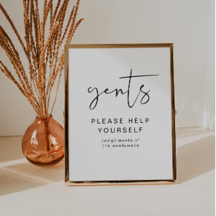 ADELLA Edgy Modern Gents Bathroom Toiletry Poster