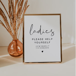 ADELLA Edgy Modern Ladies Bathroom Toiletry Poster