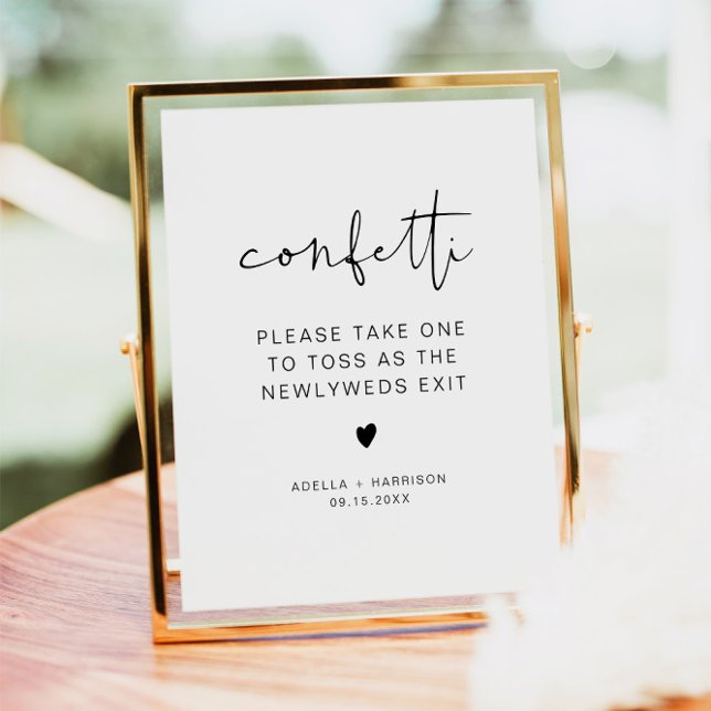ADELLA Edgy Modern Minimalist Confetti Toss Sign (Creator Uploaded)