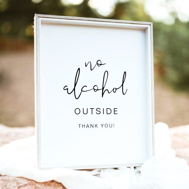 ADELLA Edgy Modern Minimalist No Alcohol Outside   Poster (Creator Uploaded)