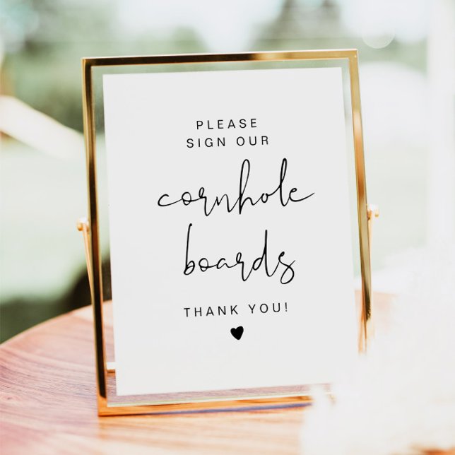 ADELLA Minimal Cornhole Guestbook Wedding Sign (Creator Uploaded)