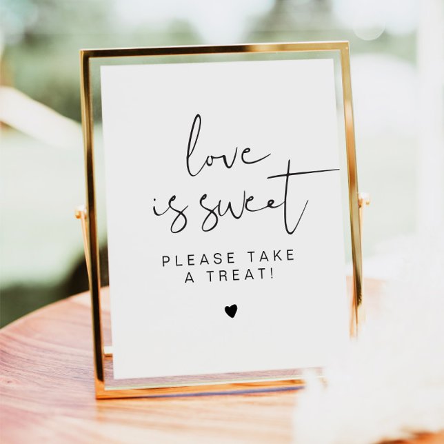 ADELLA Minimal Love is Sweet Treat Favour Table Poster (Creator Uploaded)