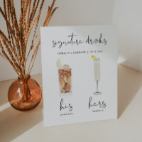 ADELLA Minimal Watercolor Cocktail Signature Drink