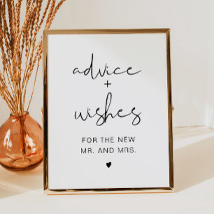 ADELLA Minimalist Advice & Wishes Sign
