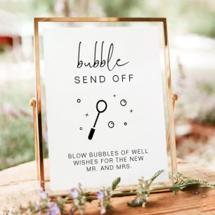 ADELLA Minimalist Bubble Send Off Wedding Sign