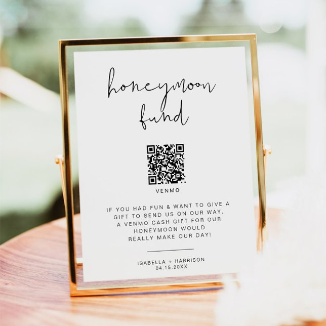 ADELLA Minimalist Honeymoon Fund Wedding Sign (Creator Uploaded)