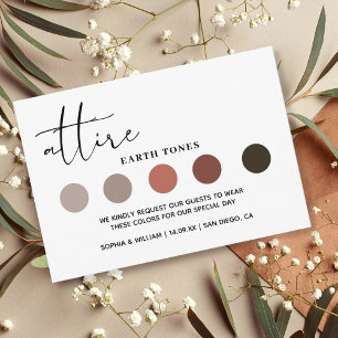 ADELLA Minimalist Wedding Attire Dress Code Cards