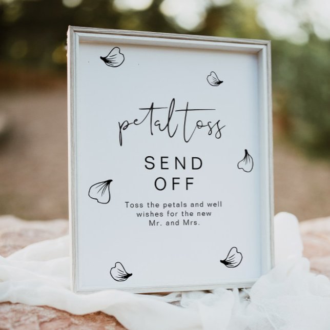 ADELLA Modern Boho Wedding Petal Toss Send Off Poster (Creator Uploaded)