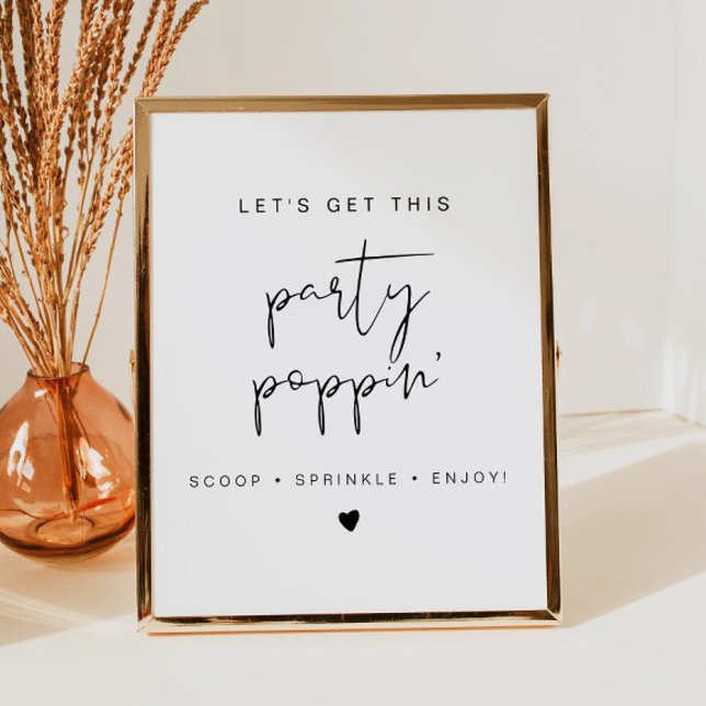 ADELLA Modern Edgy Popcorn Bar Wedding Sign (Creator Uploaded)