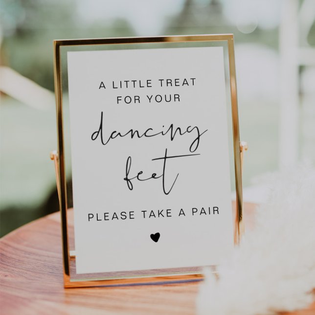 ADELLA Modern Minimal Dancing Shoes Flip Flop Sign Invitation (Creator Uploaded)