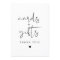 ADELLA Modern Minimalist Cards and Gifts Sign