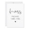 ADELLA Modern Minimalist Favour Sign Simple