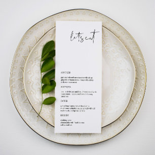 ADELLA - Modern Minimalist Let's Eat Menu Edgy