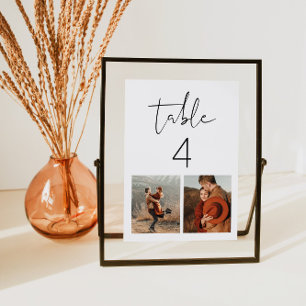 ADELLA Modern Minimalist Photo Table Number Card