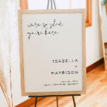 ADELLA- Modern Minimalist Simple Wedding Welcome Poster<br><div class="desc">This wedding welcome sign template features a modern edgy font and clean minimalist design. Easily edit *most* wording to match your event. Colours are 100% editable.</div>