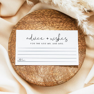 ADELLA Modern Newlywed Advice and Wishes Game Card