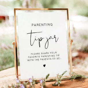 ADELLA Modern Parenting Tip Jar and Advice Sign