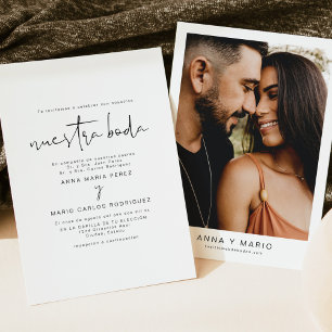 ADELLA Neustra Boda Editable Spanish Wedding Invitation
