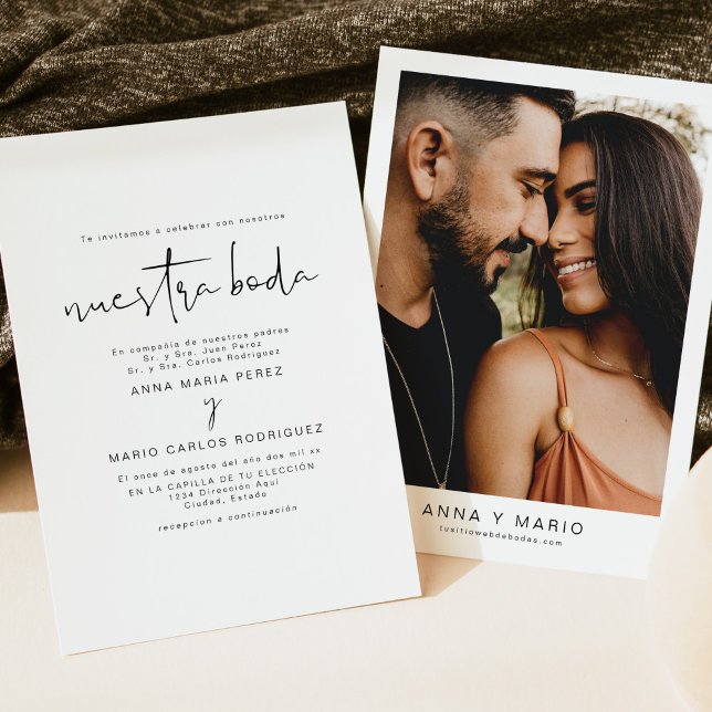 ADELLA Neustra Boda Editable Spanish Wedding Invitation (Creator Uploaded)