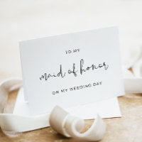 ADELLA To My Maid of Honour On My Wedding Day Card