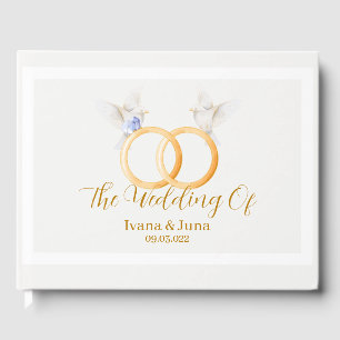 ADELLE Simple Dusk Blue Couple Wedding Guest Book