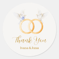 ADELLE Simple Dusk Blue Couple Wedding Label