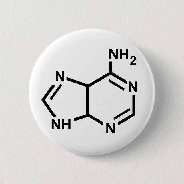 Adenine 6 Cm Round Badge (Front)
