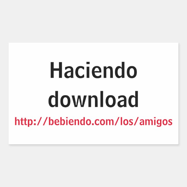 Adesivo bebiendo con los amigos rectangular sticker (Front)