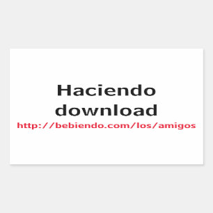 Adesivo bebiendo con los amigos rectangular sticker