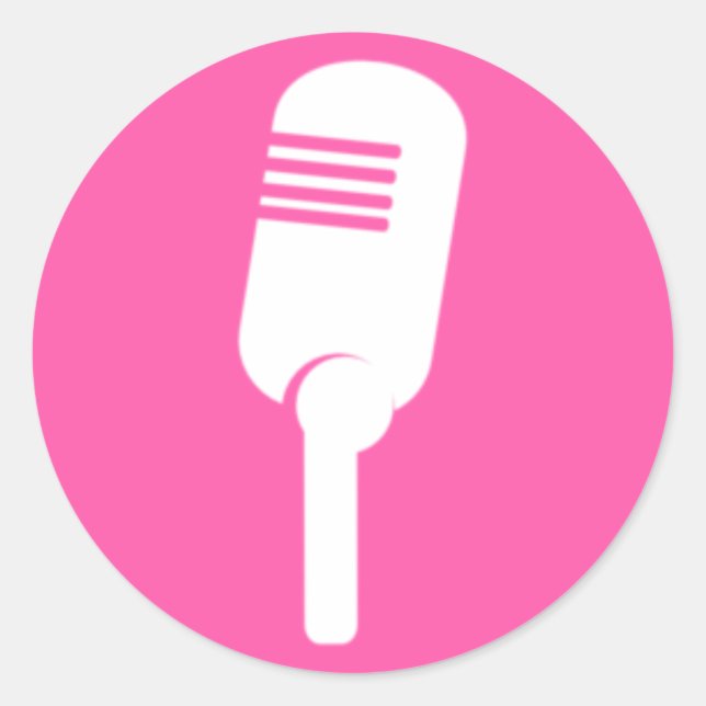 Adesivo "Microfone" Classic Round Sticker (Front)