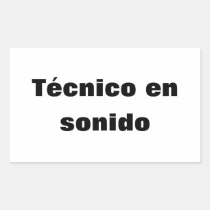 Adesivo técnico en sonido rectangular sticker