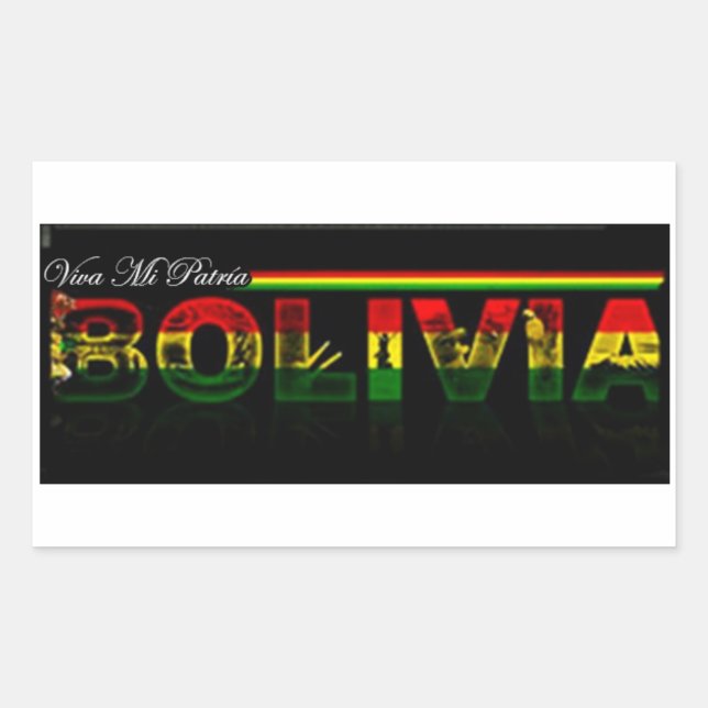 Adesivo Viva mi patria Bolivia Rectangular Sticker (Front)