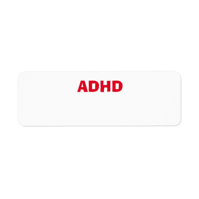 ADHD ADD health concern (Front)