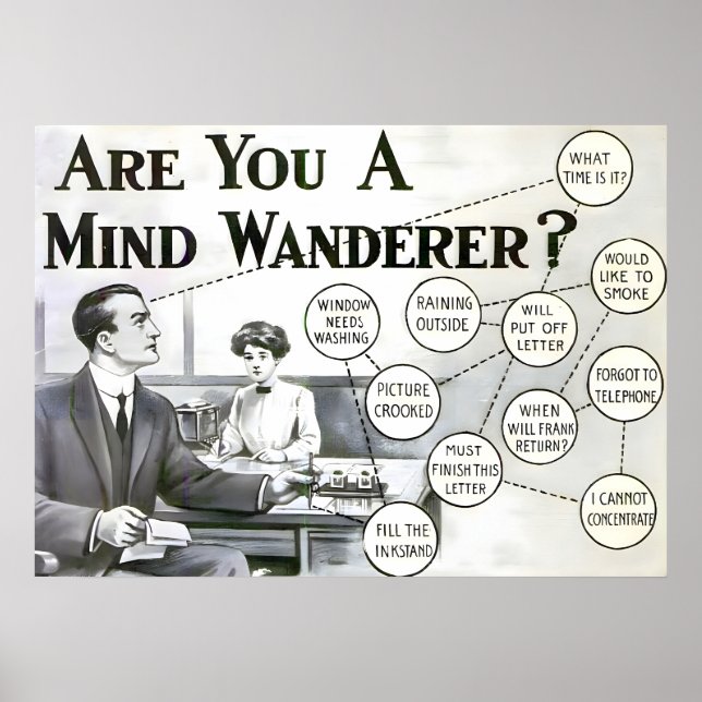 ADHD Advertising Poster | Vintage Ad |  (Front)