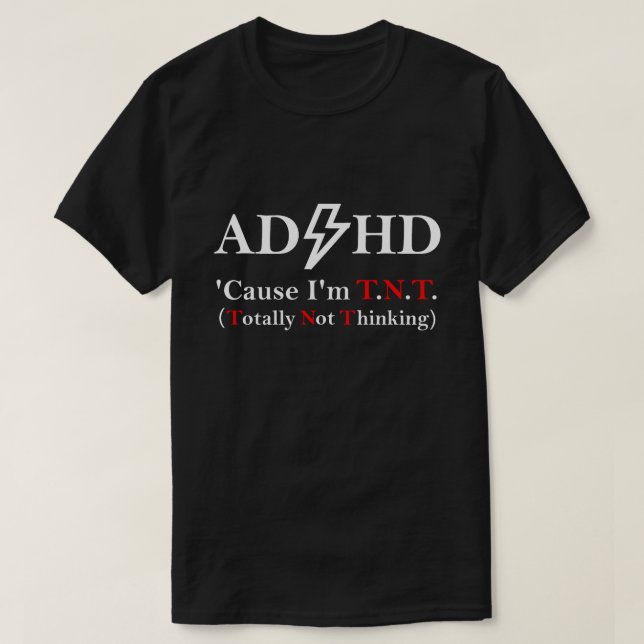 ADHD and Rock music. T-Shirt (Design Front)
