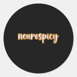 Adhd Autism Awareness Week Or Month - Neurospicy Classic Round Sticker