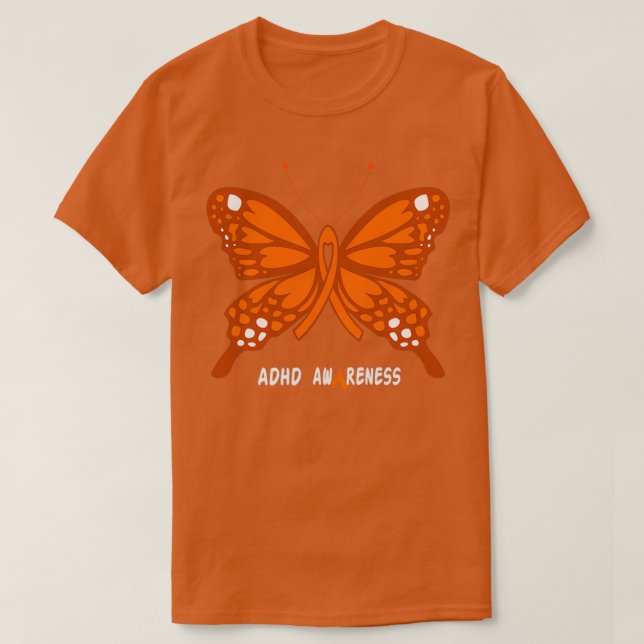 ADHD AWARENESS BUTTERFLY T-Shirt (Design Front)