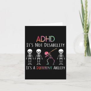 Adhd Awareness Dab Gifts Adhd Its Not A Disability Card