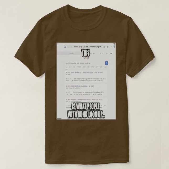 ADHD Awareness Merch T-Shirt (Design Front)