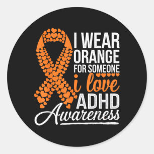 Adhd Awareness Month Adhd Embrace Neurodiversity Classic Round Sticker