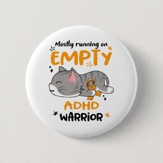 ADHD Awareness Month Ribbon Gifts 6 Cm Round Badge