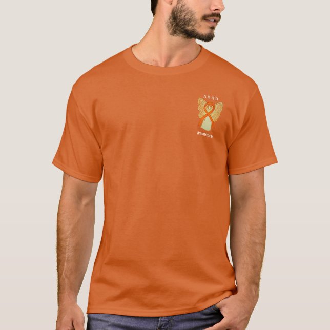 ADHD Awareness Ribbon Angel Custom Shirts (Front)