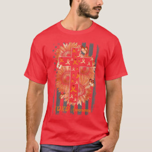 ADHD Awareness Sunflower American Flag T-Shirt
