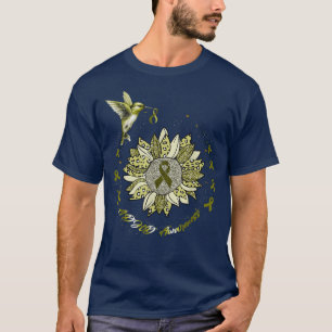 Adhd Awareness Sunflower Hummingbird Ribbon T-Shirt