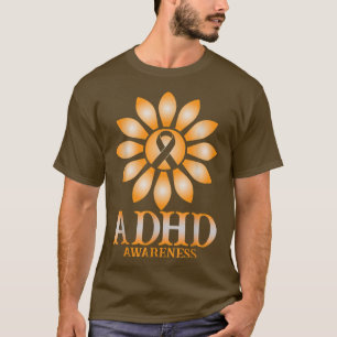 ADHD Awareness Sunflower Ribbon for Men Woman  T-Shirt