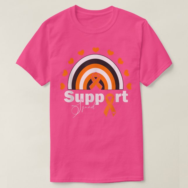 ADHD Awareness-Support Squad Rainbow ribbon  T-Shirt (Design Front)